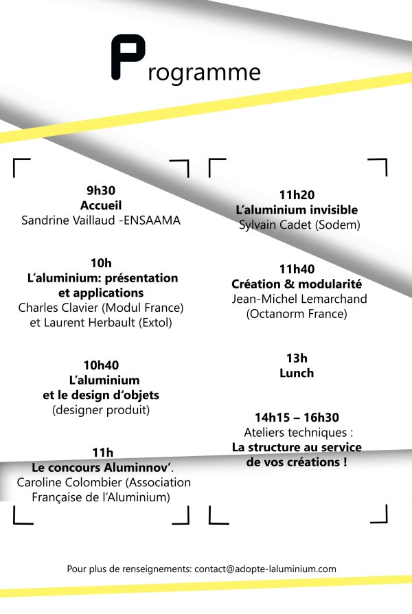 Programme de la Journée de l'Aluminium