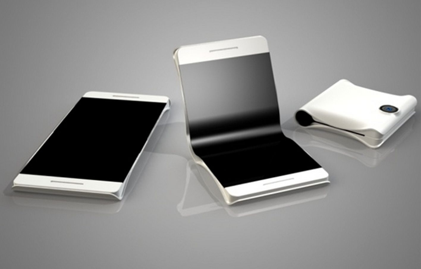 Voici à quoi pourrait ressembler l’un des smartphones à écran pliable que Samsung est censé dévoiler début 2017, lors du Mobile World Congress. © DR
