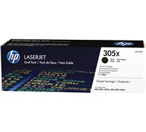 HP 305X pack de 2 toners LaserJet noir grande capacité authentiques