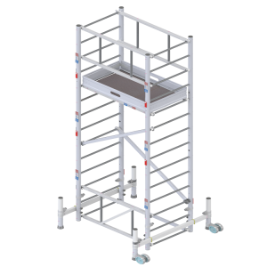 Echafaudage roulant pliant et portatif